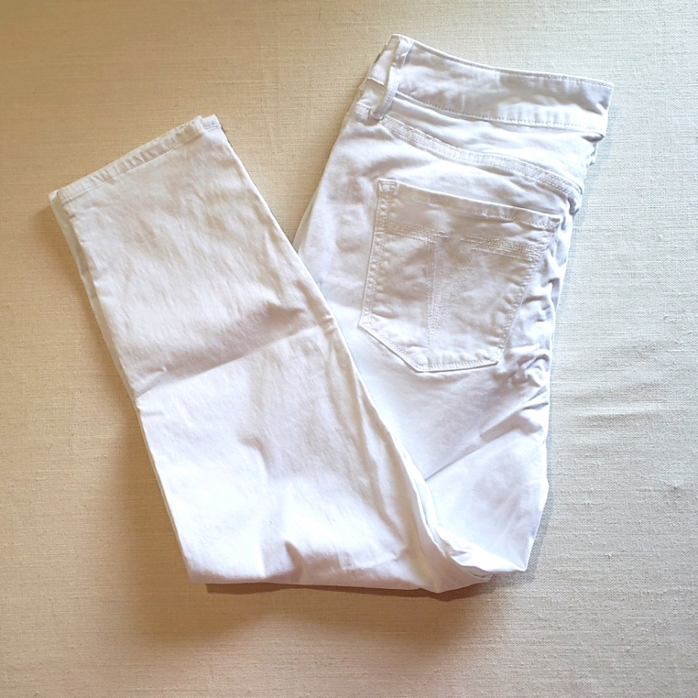 Seven white pant high rise skinny crop